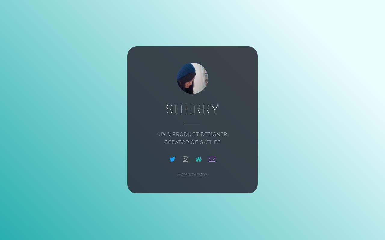 Carrd profile picture for @sherry